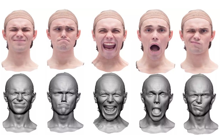 Figure 4 – Demonstration of human face scans (Twin3d, n. d.)