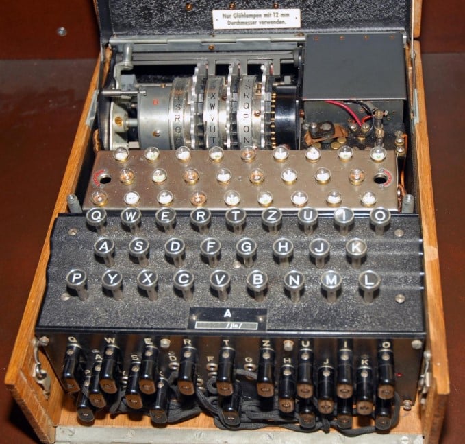 Figure 3 – The Enigma Machine, a complex device used by Nazis to encrypt communications (The National Museum of Computing, n.d.)