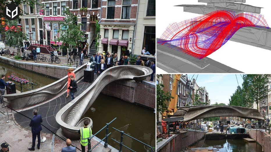 Amsterdam’s 3D-Printed MX3D Bridge and the Future of Smart Infrastructure. Source: Autodesk