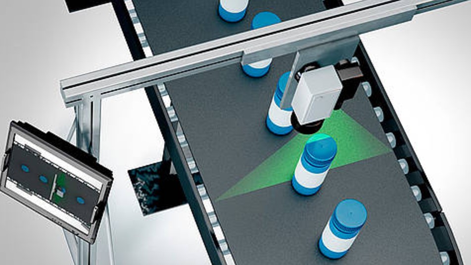 A conveyor system integrated with computer vision. Source: Blumenbecker